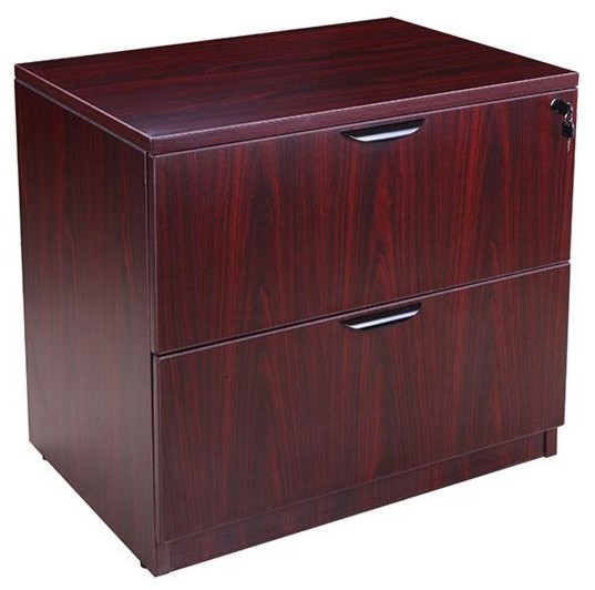 Sturdy Lateral Mahogany Filing Transitional Filing by OfficeDesk