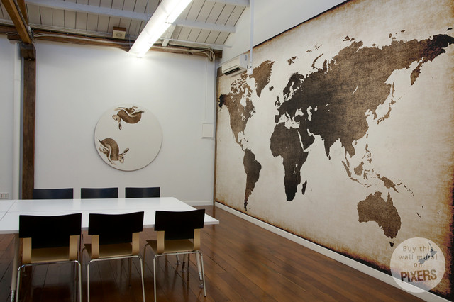 "World Map" - Wall Mural by PIXERS