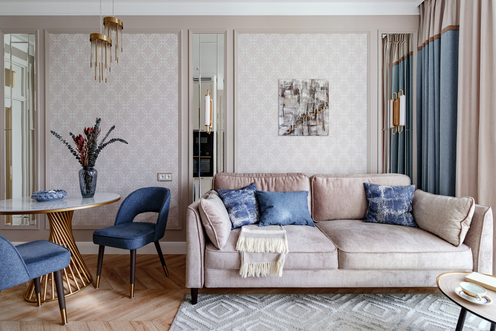 Квартира с элементами американской классики 59 кв. м