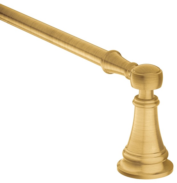 Moen Weymouth Brushed Gold 18" Towel Bar Traditional Towel Bars