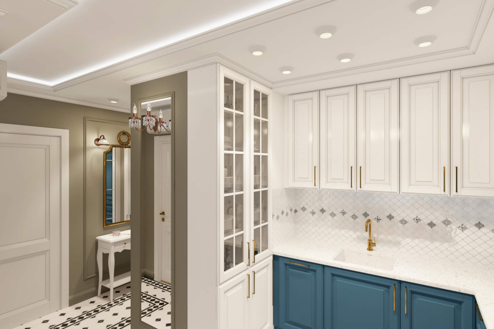 Однокомнатная квартира-студия 38м2 в неоклассике