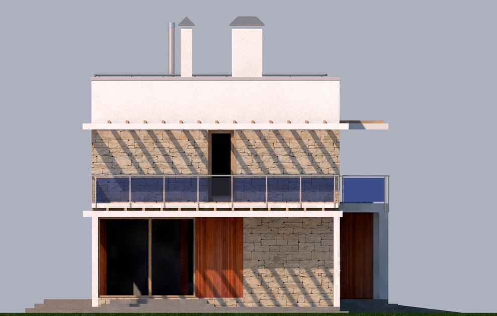 Коттедж с эксплуатируемой кровлей, 2018-19гг.