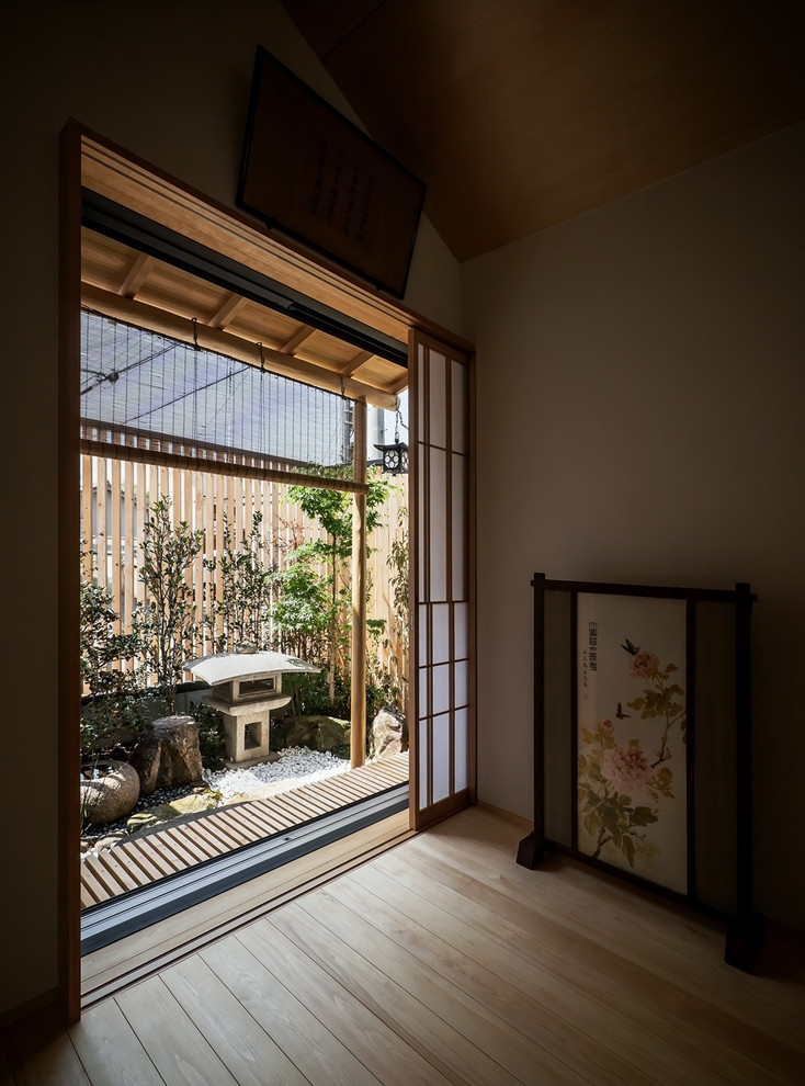 神戸にある和風のおしゃれな寝室のレイアウト