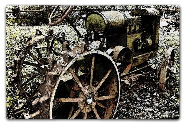 Rusted Tractor, Classic Metal Sign