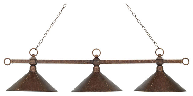 copper pool table light