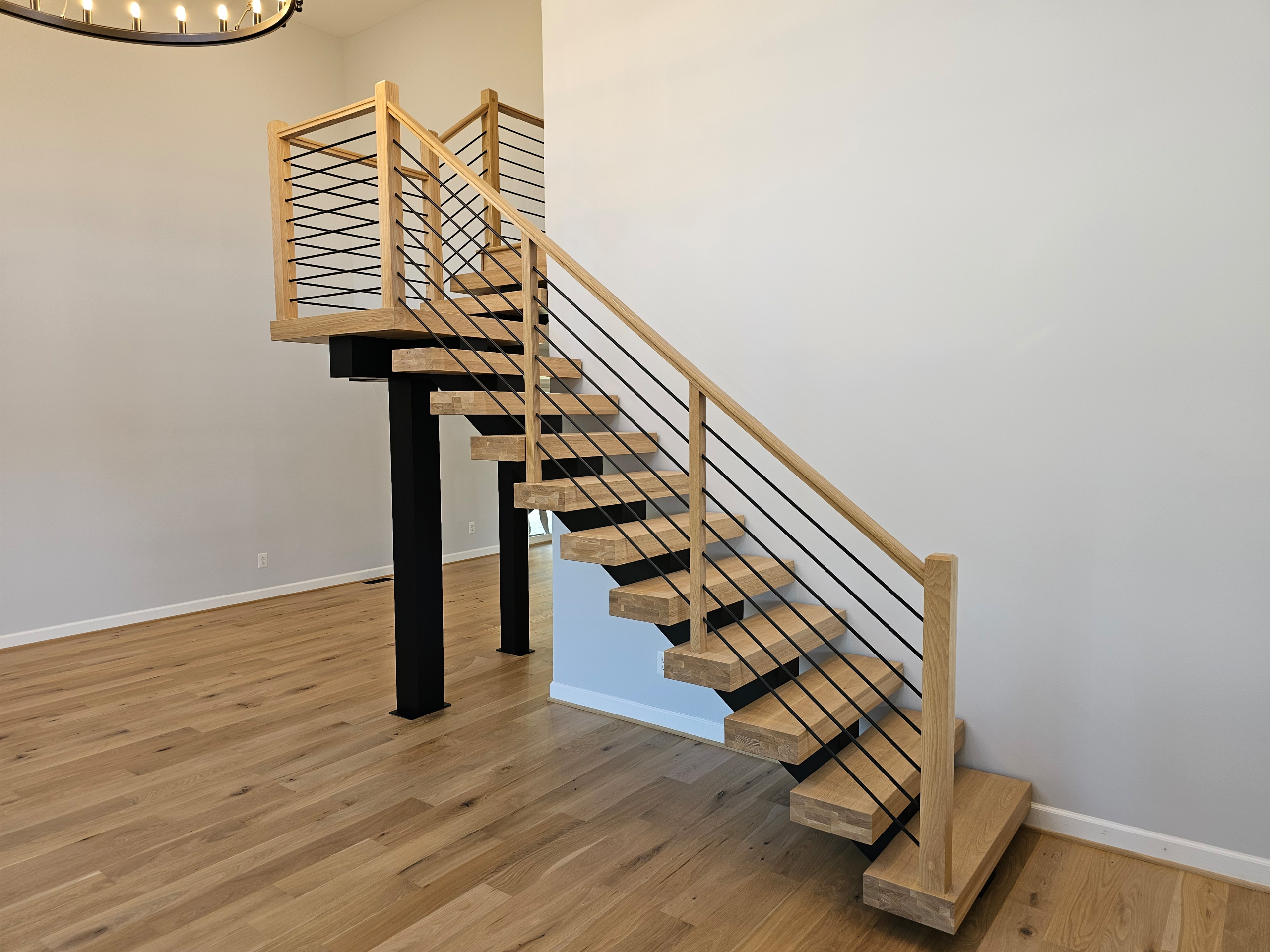 123_Modern Meets Rustic Farmhouse Staircase, Leesburg, VA 20175