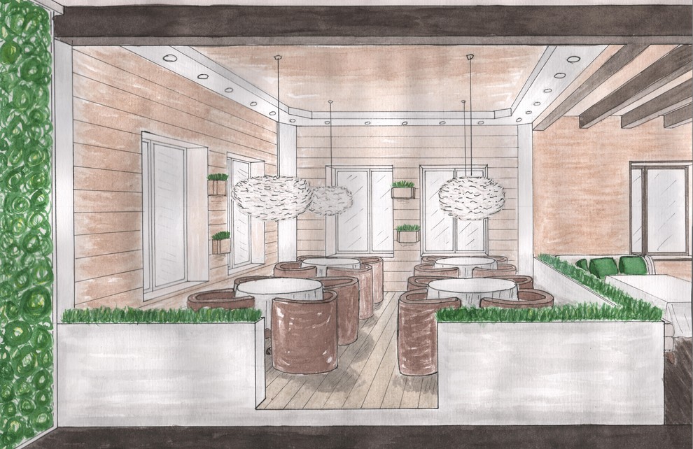 Итальянский ресторан в эко стиле