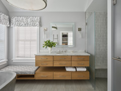 Airy Primary Bathroom Makes a Serene Private Retreat
