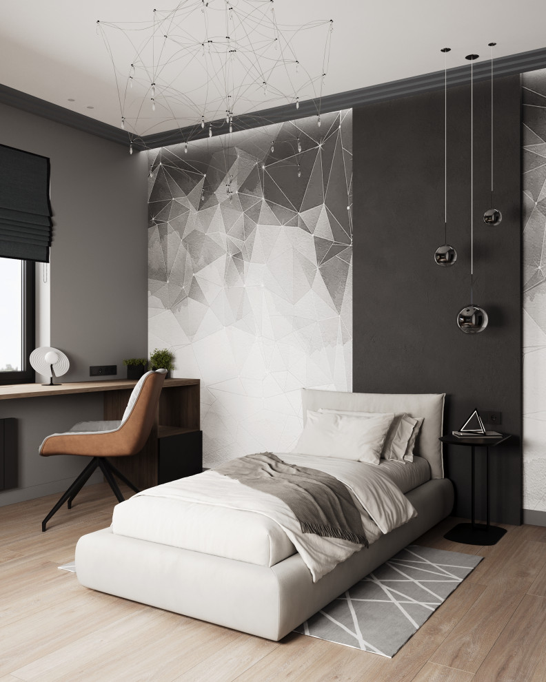 Стильный дом с красными акцентами