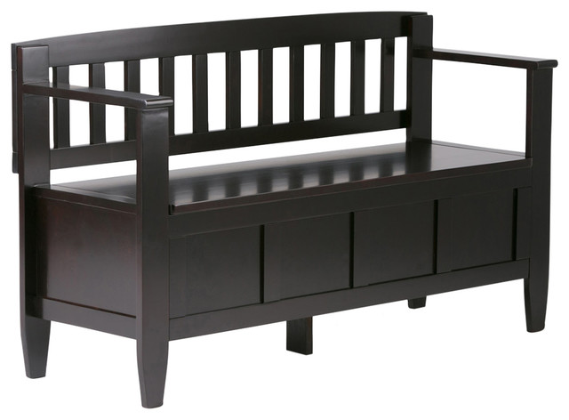 2 Seater Entryway Bench Transitional Accent And Storage