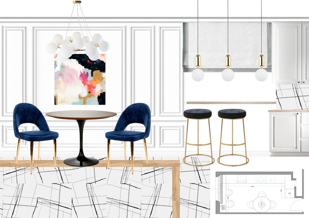 Коллажи к проекту в стиле современной классики для молодой семьи.