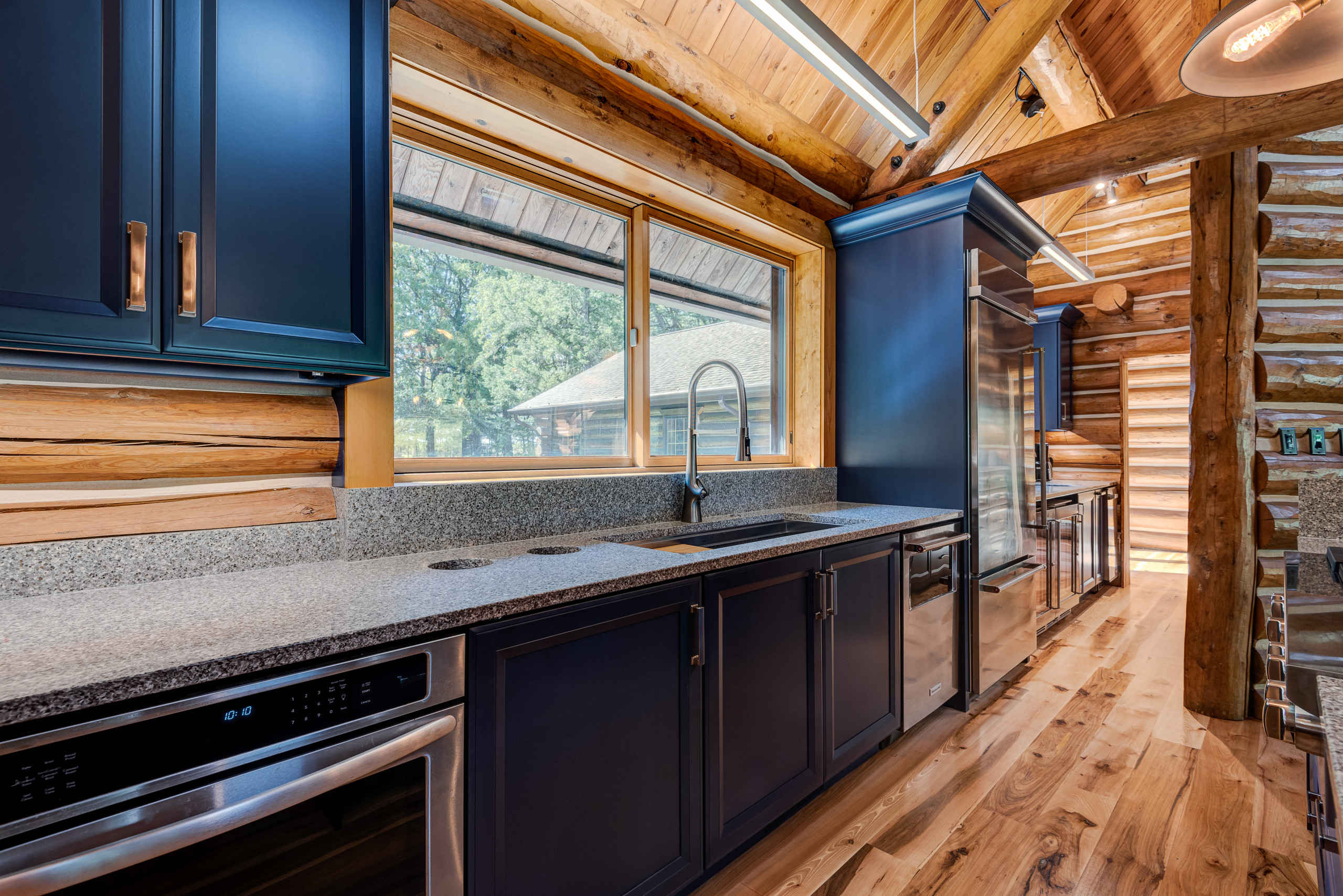 Modern Log Cabin Kitchen