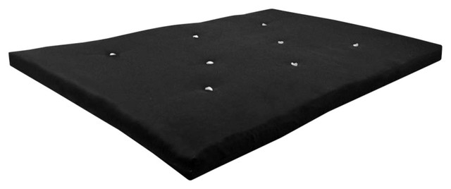 Foldable Futon Mattress, Black Soft Cotton for Ultimate Comfort, Modern Style