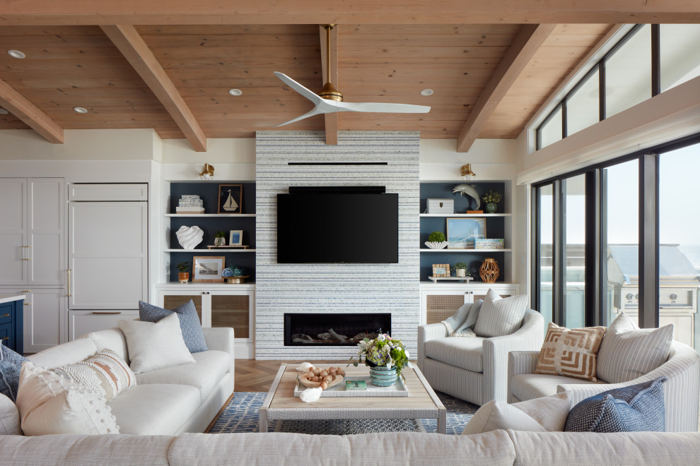 Inspiration for a coastal living room remodel in San Francisco