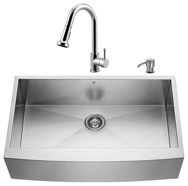 VIGO All in One 30" Farmhouse Stainless Steel Kitchen Sink ...