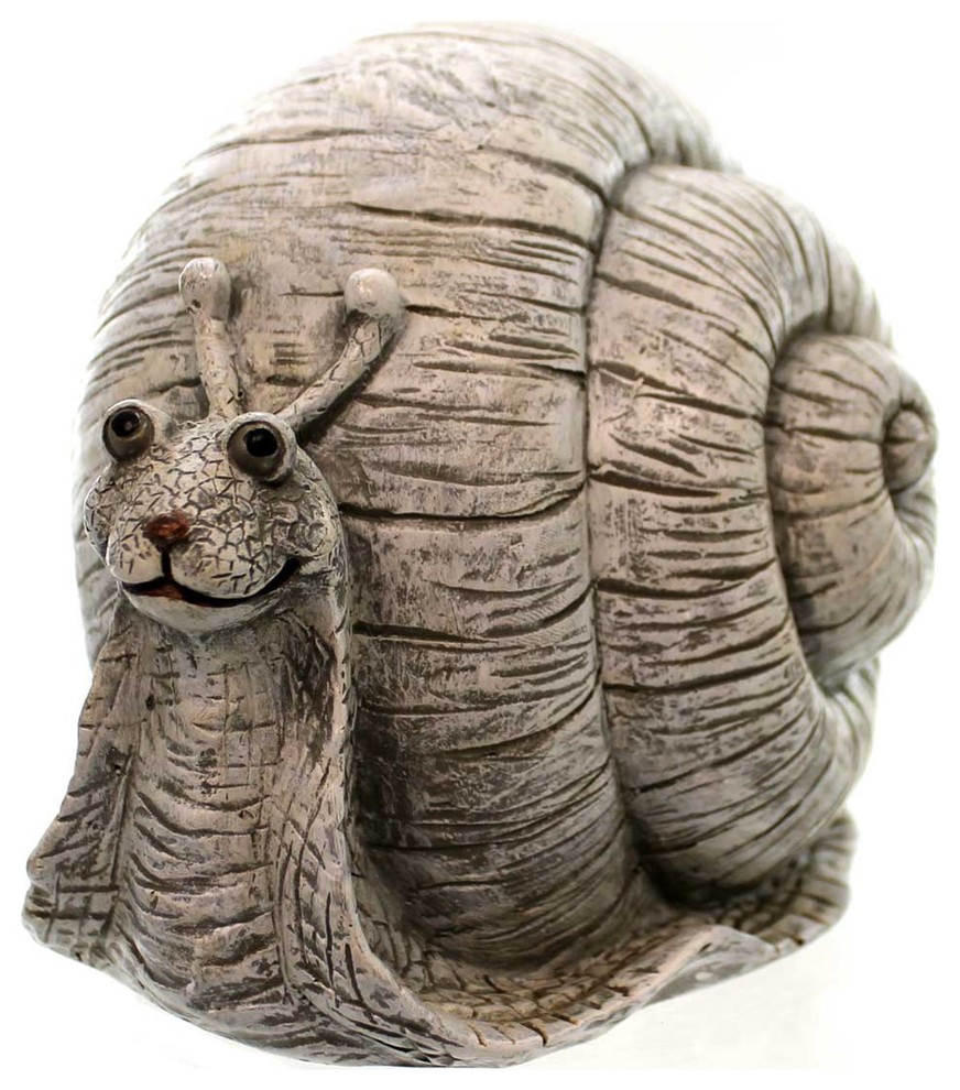 Pudgy Pals Snail Garden Statue Contemporary Garden Statues And Yard Art by Story Book Kids Inc