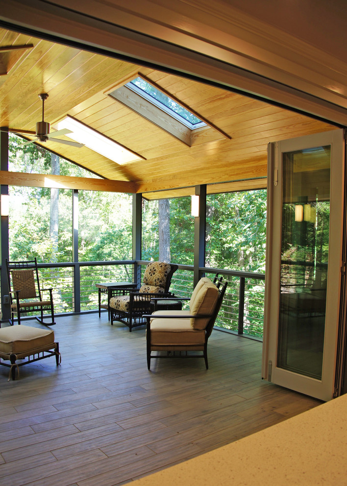 Screen porch - Rustic - Sunroom - Raleigh - by Sophie ...