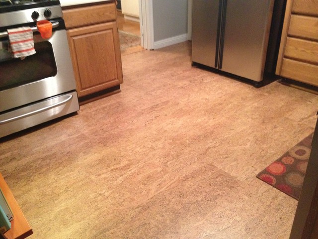 Cork Floor In Los Gatos Kitchen, Cork Flooring Kitchen Uk