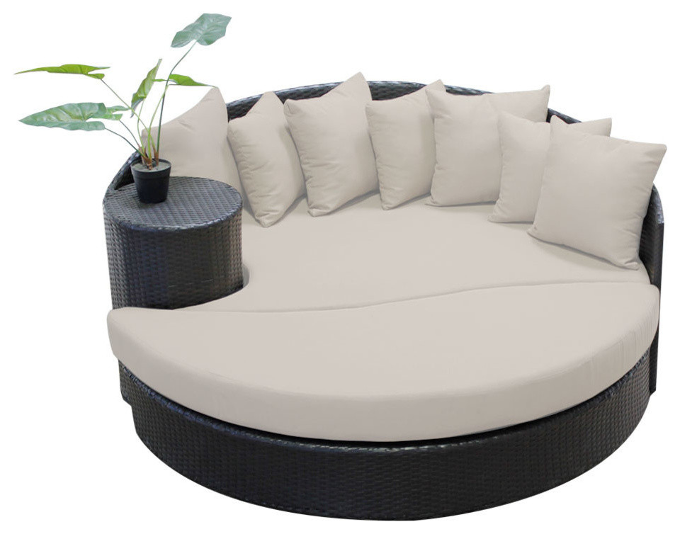 Newport Circular Sun Bed Outdoor Wicker Patio Furniture Tropical Outdoor Lounge Sets By Burroughs Hardwoods Inc