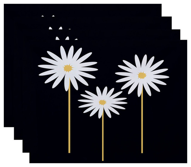 Daisy May Floral Print Placement, Set of 4 Contemporary Placemats
