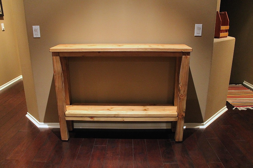 Inspiration for a rustic entryway remodel in Orange County