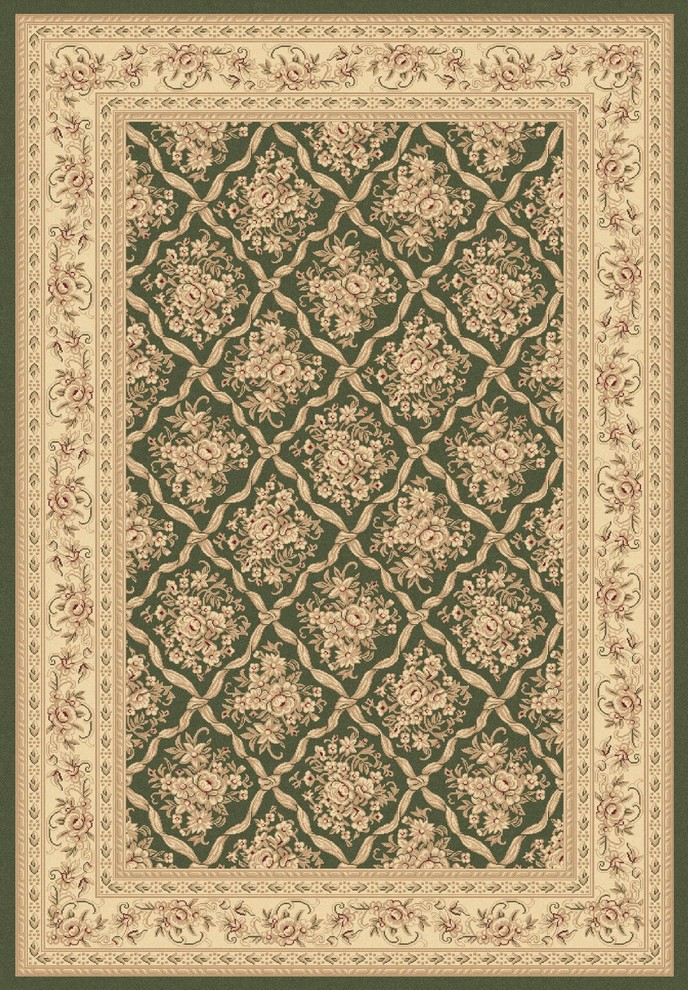 Legacy Green Rug, 9'2" x 12'10" Victorian Area Rugs by Elite