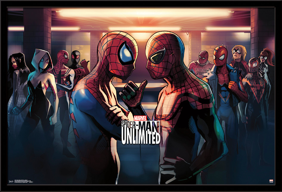 Spider-Man Unlimited Subway Poster, Black Framed Version