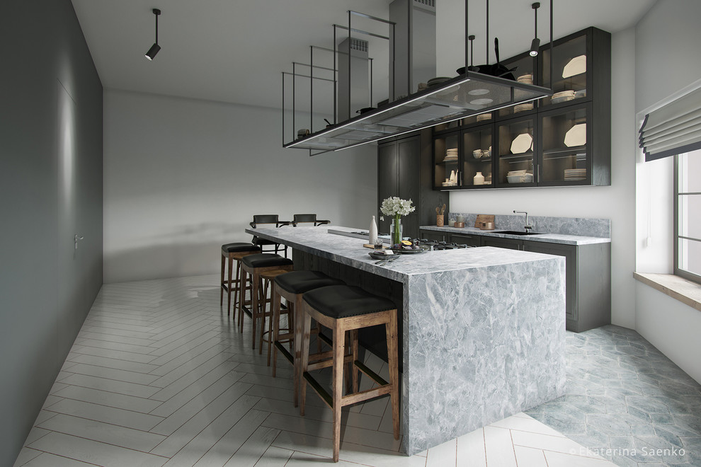 Квартира гостиничного типа в стиле лофт и минимализм.