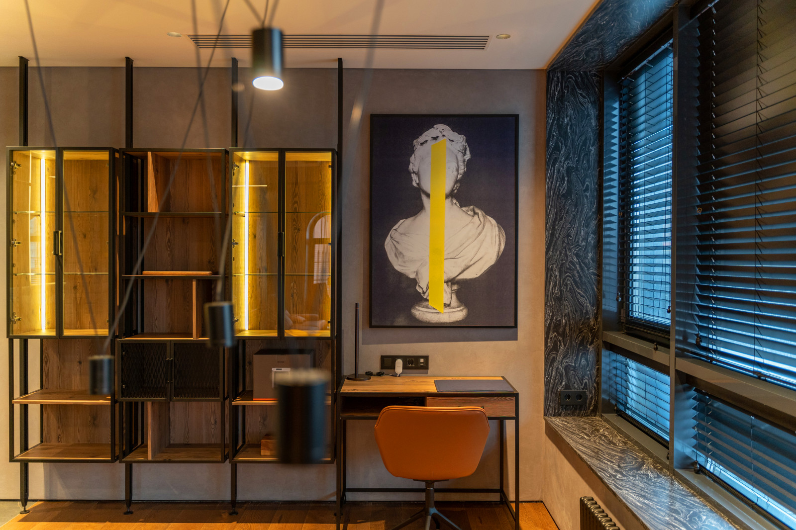 Брутальный интерьер аппартамоентов в ЖК Резиденции Архитекторов