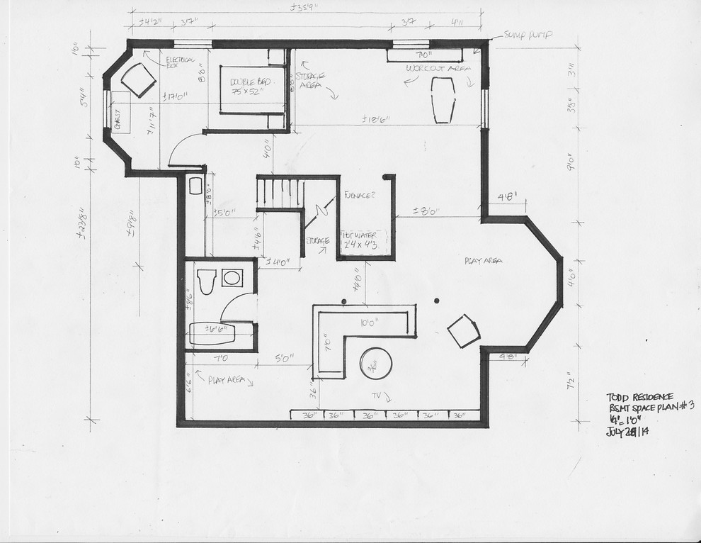 residential space plans- kingston basement space plan