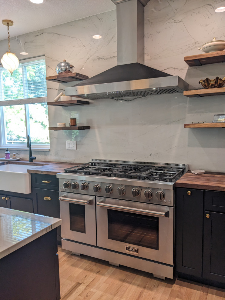Kitchen - transitional kitchen idea in Denver