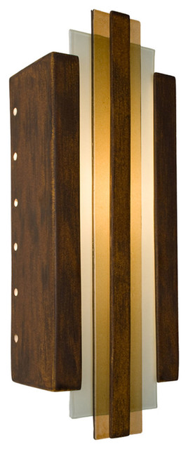 Empire Wall Sconce, Butternut and Caramel, Bulb Type: E12