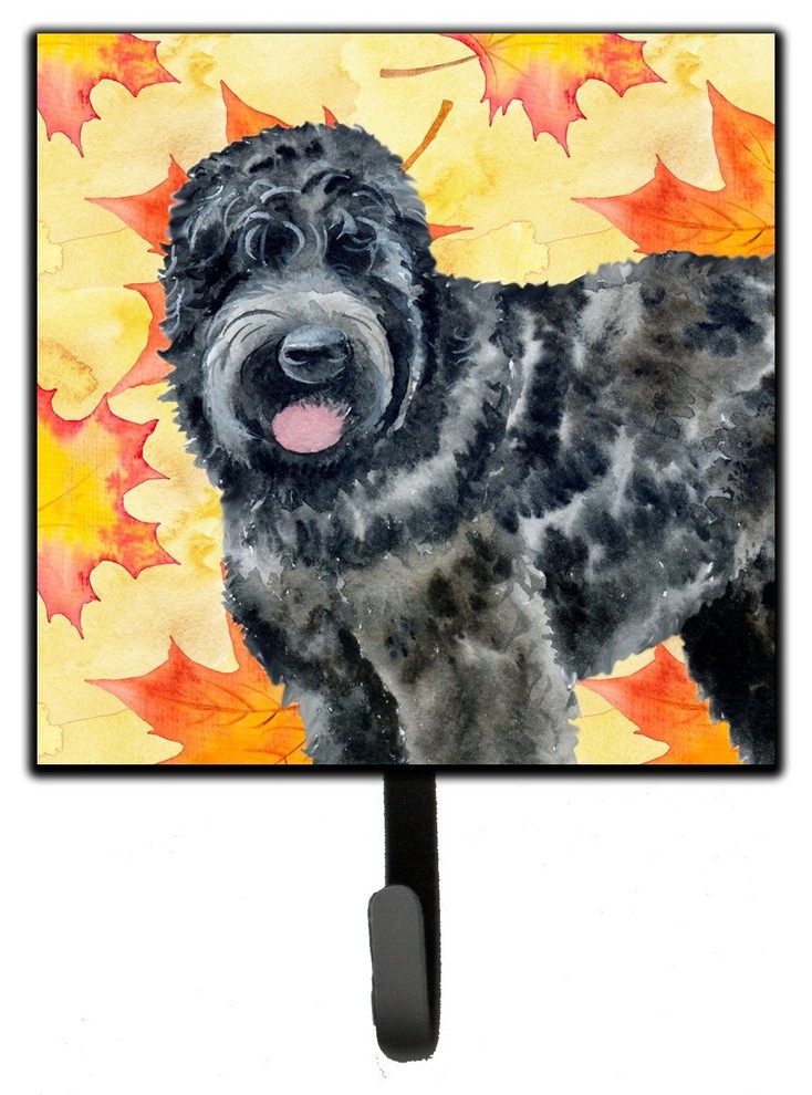 Black Russian Terrier Fall Leash Or Key Holder Bb9938sh4 Contemporary Wall Hooks By The Store