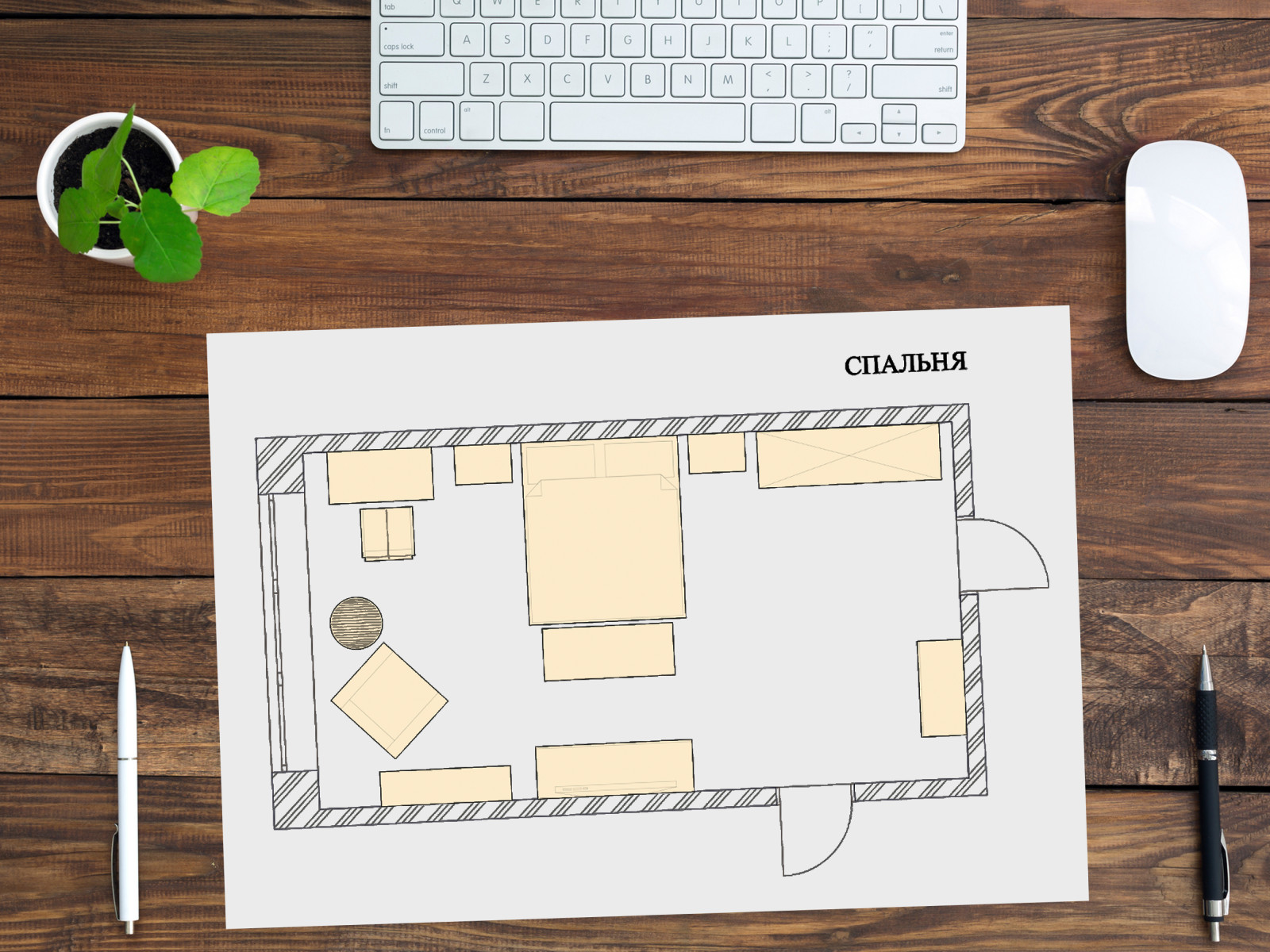 План спальни