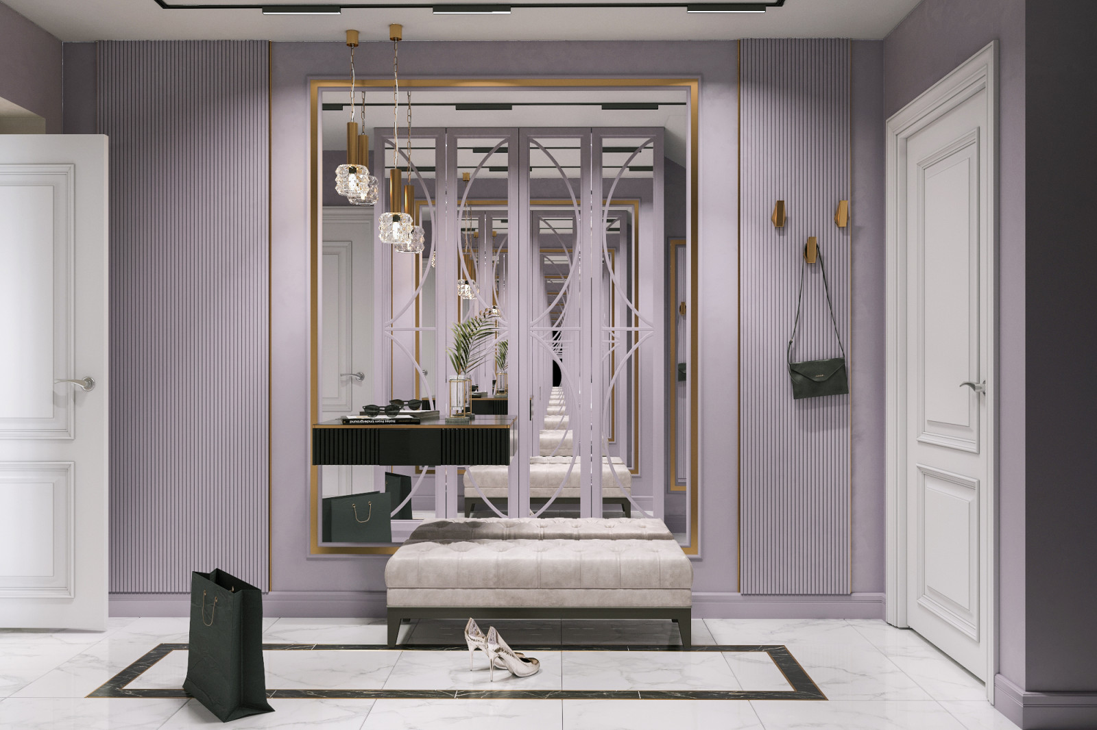 Дизайн-проект Мансарда, Неоклассика