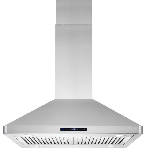 Cosmo 30" 380 CFM Ducted Island Range Hood Kitchen Hood in Stainless