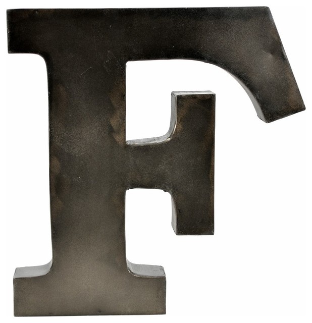 Metal Letter, 12", 2"x12"x12" Contemporary Wall Letters by CDI