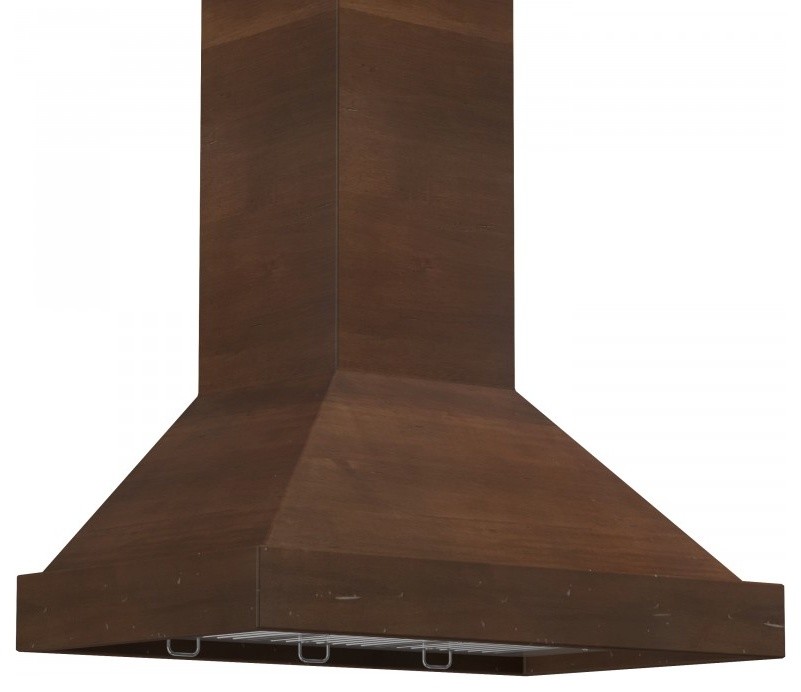 ZLINE Convertible Vent Wooden Wall Mount Range Hood in Walnut