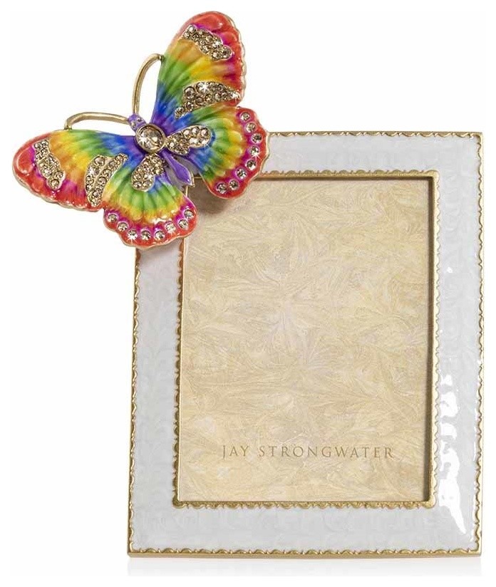 Jay Strongwater Nova Butterfly Frame 3"x4" Frame Contemporary