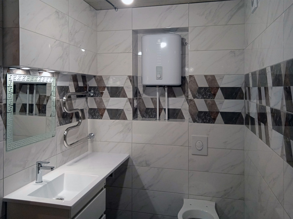 Совмещённый санузел в новостройке (ультраэконом)