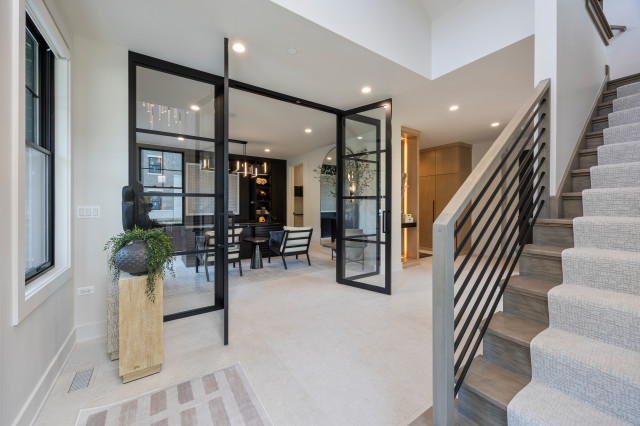 End Unit - Modern Transitional Luxury Rowhome | Heritage Place Naperville, IL contemporary-entrance