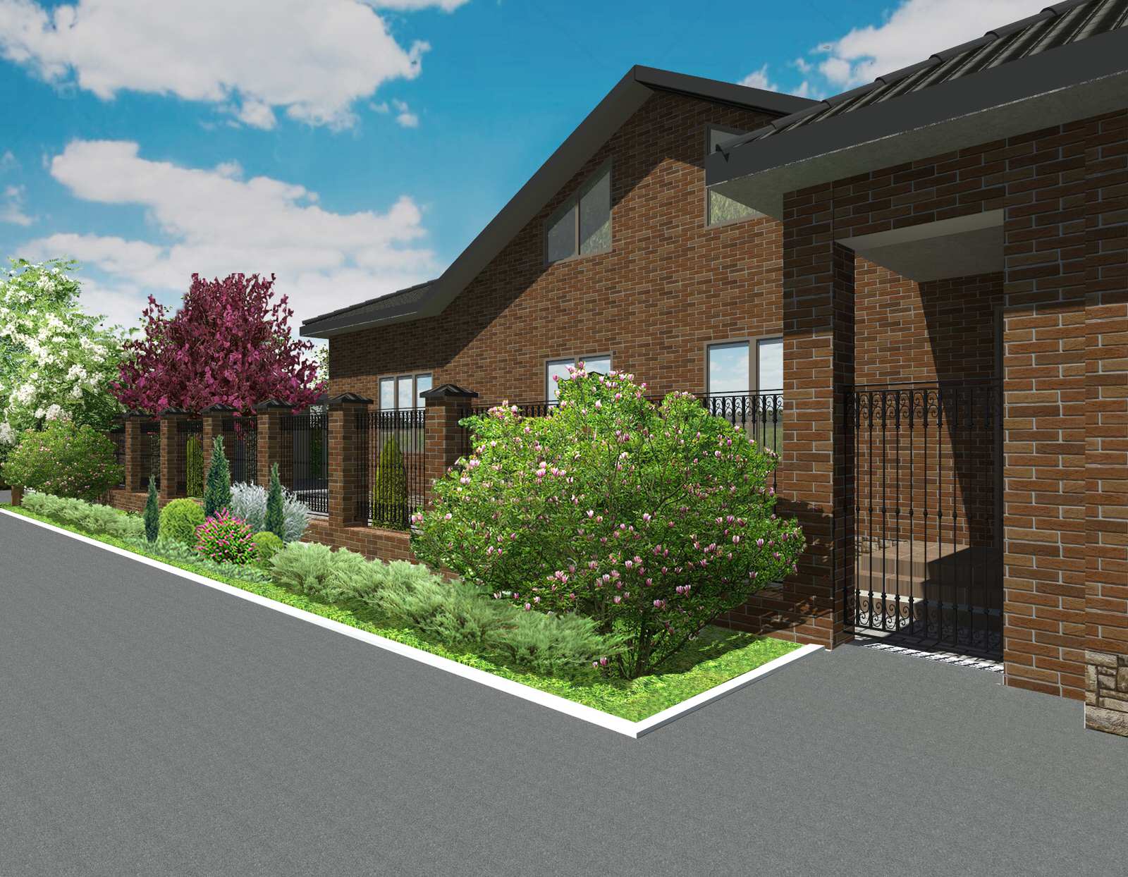 Ландшафтный дизайн участка в Белореченском районе