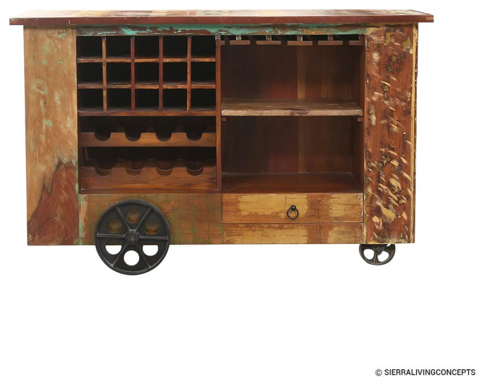 Rustic Reclaimed Wood Bar Farmhouse Wine And Bar