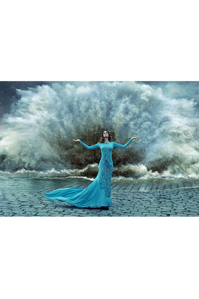 Blue-Gowned Woman Photographic Artwork XL, Andrew Martin Time Stands Still
