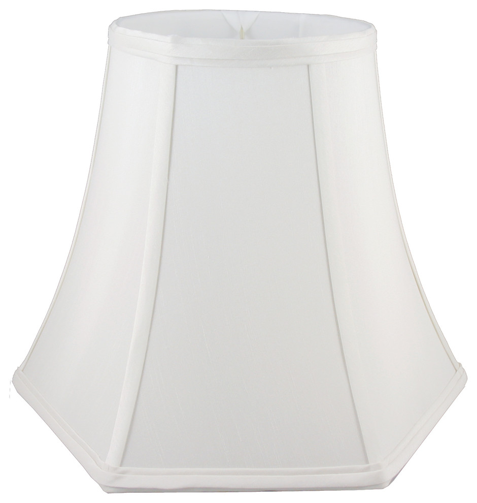 Cermak Faux Silk Lampshade With Harp Fitter, 20"x10"x14" Transitional Lamp Shades by