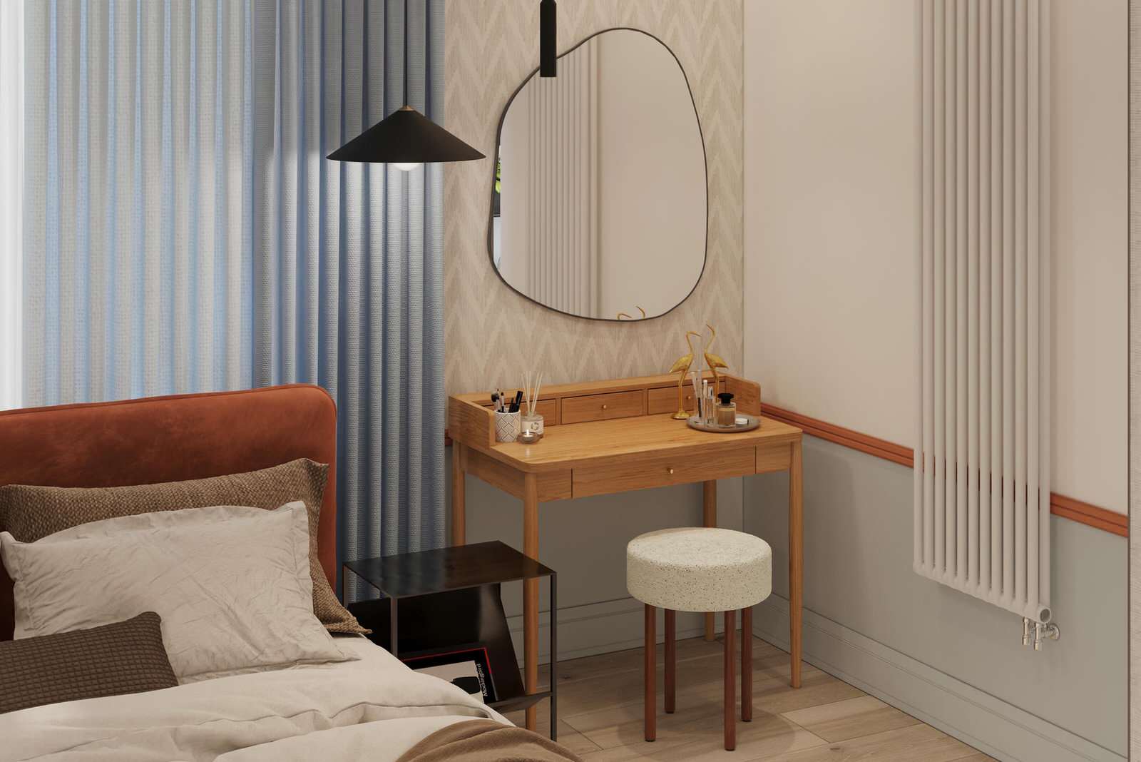 Дизайн интерьера квартиры в скандинавском стиле в ЖК "Московские ворота II"