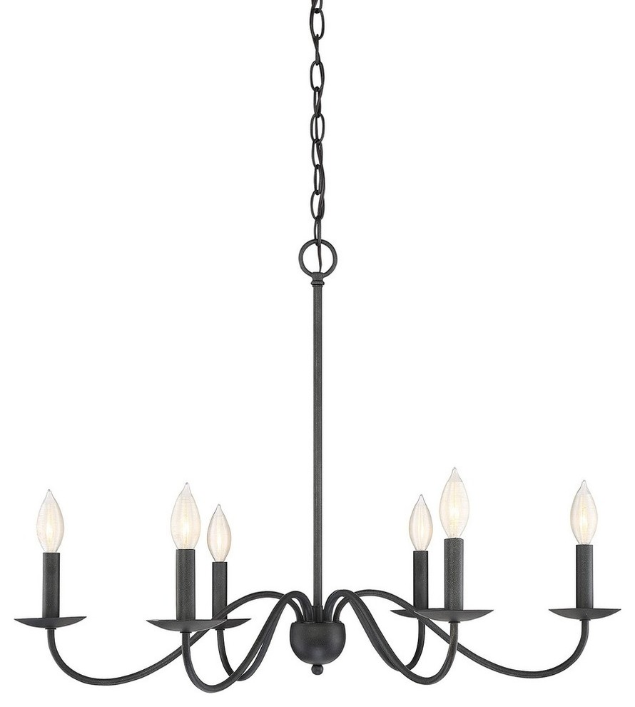 Trade Winds Lighting 6-Light Chandelier In Aged Iron