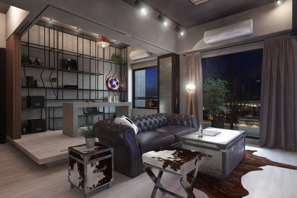 Визуализация мужского интерьера.