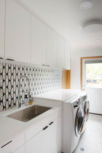 Midcentury Modern Laundry Room retro-tvaettstuga