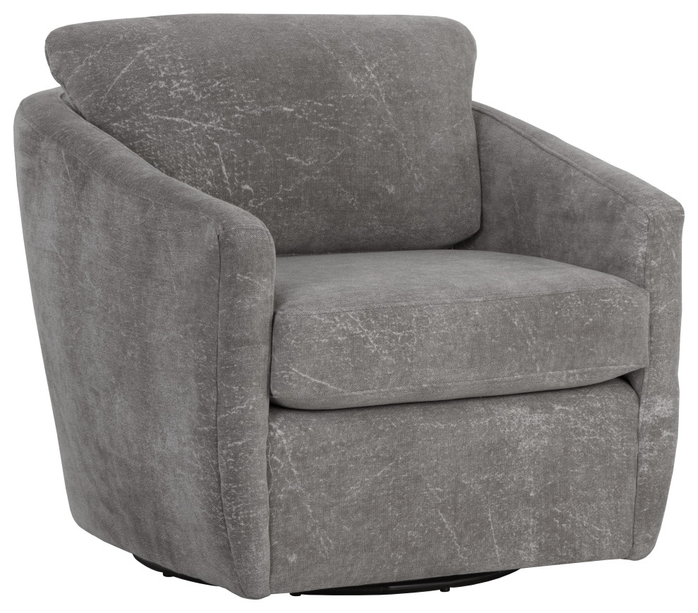 Irina Swivel Lounge Chair Nepal Pebble Transitional Armchairs And